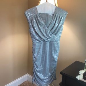 Silver and sassy Jessica Simpson dress